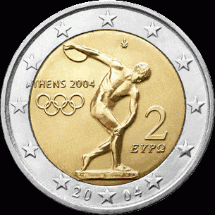 Griekenland 2 euro 2004 Olympische Spelen UNC